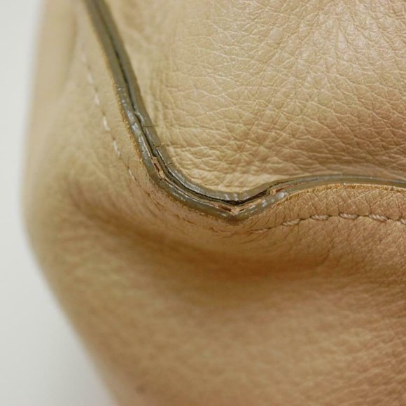 Auth Chloe Marcie Large Shoulder Bag Leather Ivory - Picture 8 of 15